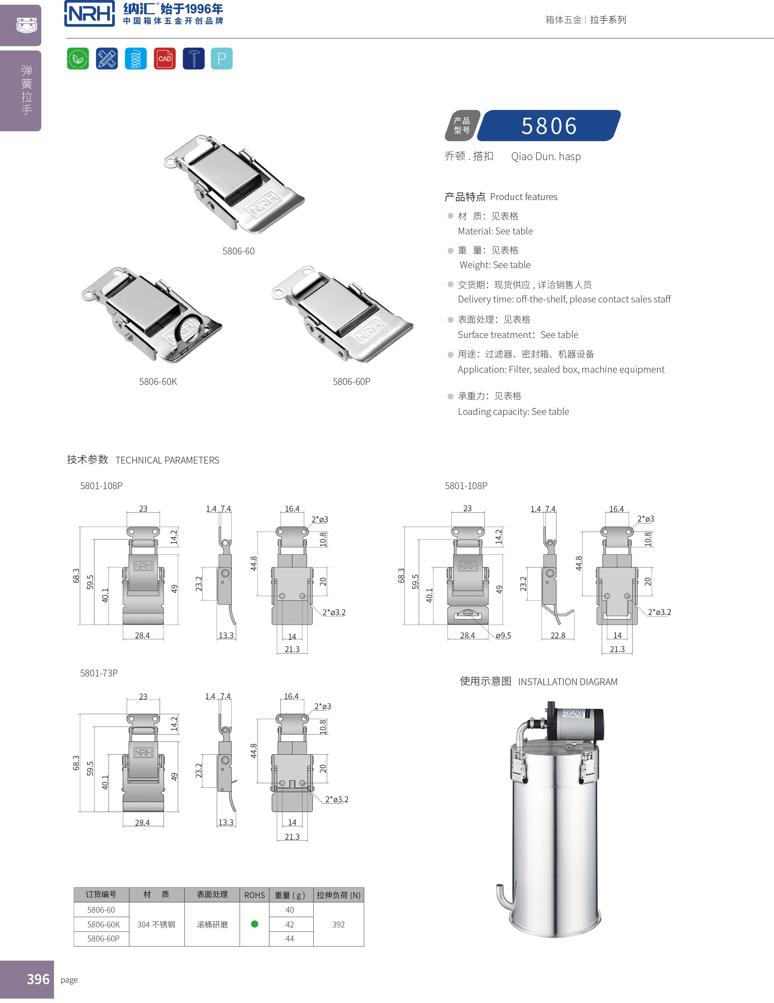 保险91香蕉视频下载安装5806-60p电箱锁扣_不锈钢灯具锁扣_NRH国产精品香蕉91香蕉视频下载安装 