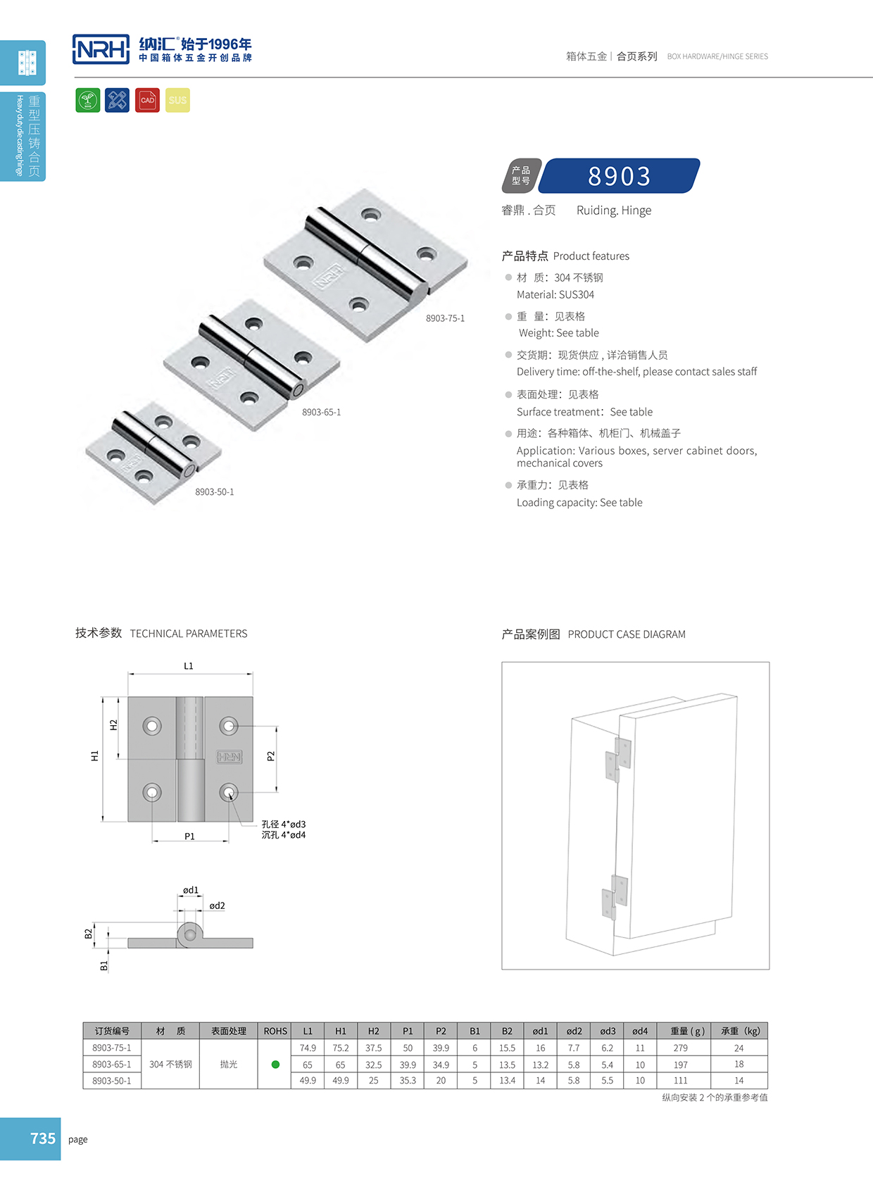 国产精品香蕉/NRH 8903-65-1 LED展示箱铰链